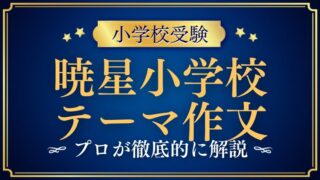 暁星小学校のテーマ作文